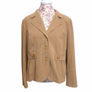 Notations faux suede jacket